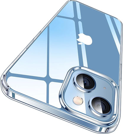 CASEKOO for iPhone 14 Case/iPhone 13 Case Crystal Clear, [Never Yellow Technology] [Military-Grade Protection] Transparent Slim Cover Women Men Phone Case 6.1 inch, Clear