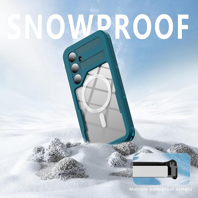 Losin Compatible with Galaxy S25 Plus Case Waterproof Magnetic [Compatible with MagSafe] [Drop Protection] [IP68 Underwater] Full Body Shockproof Protective Phone Case, Teal