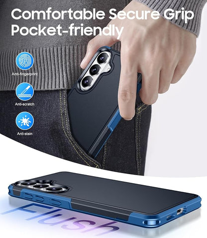 Red2Fire for Samsung Galaxy S26 Case 6.3 Inch, [Military Grade Drop Protection][2 Pack Screen Protectors] Heavy Duty Full Body Shockproof Non-Slip Phone Case,Dark Blue