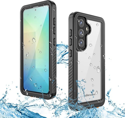 Omio Compatible with Samsung Galaxy S25 Plus Waterproof Case, Full Body IP68 Waterproof Dustproof Underwater Case Built-in Lens & Screen Protector Military Grade Shockproof Case for Men Women, Black