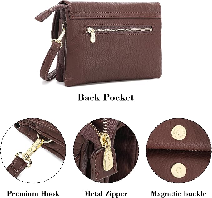 MINICAT RFID Blocking Small Crossbody Bags for Women Vegan Leather Mini Travel Purses Cell Phone Purse Cross Body Bag