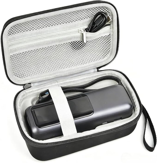 GWCASE Power Bank Travel Case, Custom Fit for Anker 25000mAh Portable Charger A1695 / Zolo 165W, Shockproof Hard Shell Storage Box with Inner Tray & Carry Strap (Black)