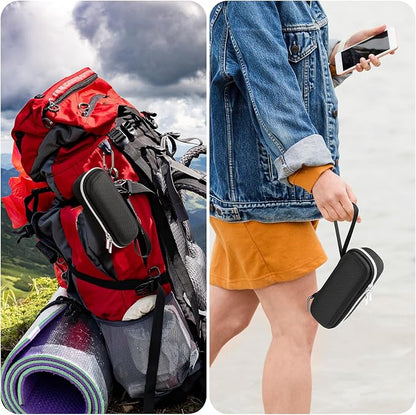 Hard EVA Protective Case for Anker Prime 250W Power Bank 27650mAh Portable Charger - Shockproof Travel Storage with Hand Strap & Carabiner Clip (Black Case Only)