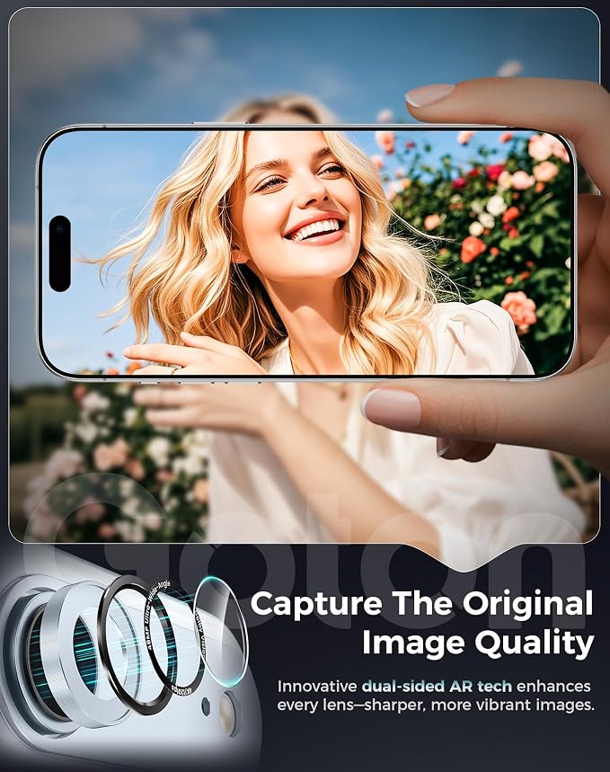 Goton Compatible for iPhone Air Camera Lens Protector 2025, 1-Pack Aluminum Alloy Metal Cover with HD Tempered Glass for iPhone 17 Air, Pro Camera Style, Shatter-Resistant, Scratch-Proof