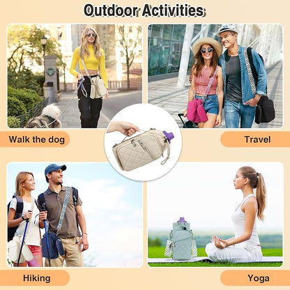 AGLOD Water Bottle Carrier Bag with Strap, Water Bottle Holder Crossbody Bags for Women Men for Walking, Hiking,Cycling