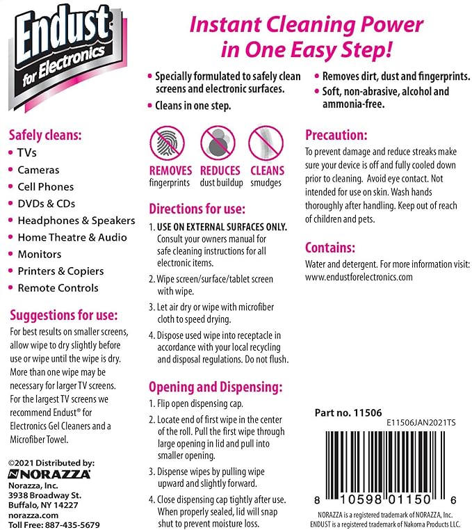 Endust for Electronics Screen Cleaner, Electronic Anti-Static Cleaning Gel & Dusting Multi-Surface Pump Spray, for Plasma, LCD, Tablet, and Computer Screens, Monitor & Keyboard, Phone (11414)