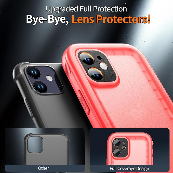 Cozycase Compatible with iPhone 12 Mini Waterproof Case - Full Body Rugged Dustproof Shockproof Case with Built-in Screen Protective Case for iPhone 12 Mini 5.4 inch (Pink)