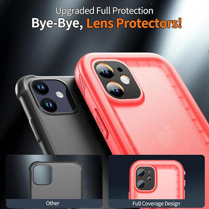 Cozycase Compatible with iPhone 12 Mini Waterproof Case - Full Body Rugged Dustproof Shockproof Case with Built-in Screen Protective Case for iPhone 12 Mini 5.4 inch (Pink)