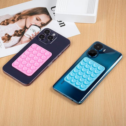 3 pcs of Silicone Phone Grip,24 Suction Cups, Suitable for Taking Selfies and Video Recordings on Mirrors, bathrooms and Smooth Surfaces, Compatible with iPhone and Samsung