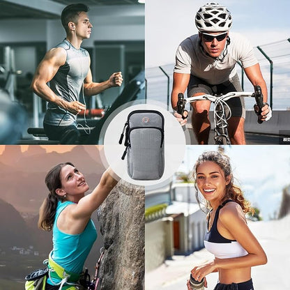 Phone Holder for Running Armband Cell Phone Holder for iPhone 11 12 13 14 15 16 17 Pro Max Xs Xr X Plus Air Mini Galaxy S26 Pouch Women Men Kids, Sports Arm Bag Bands Fit Workout Exercise Gym