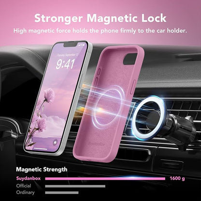 Magnetic for iPhone 17e/iPhone 16e Case, Compatible with MagSafe, [Soft Anti-Scratch Microfiber Lining] Slim Silicone Shockproof Protective Phone Case for iPhone 17e/16e 6.1", Blackcurrant