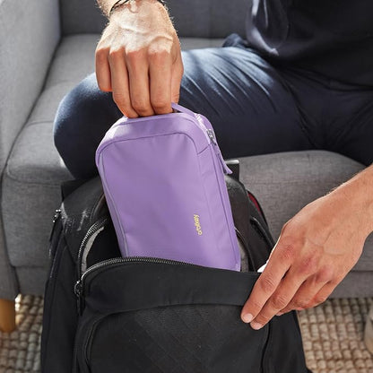 Orbitkey 2-in-1 Tech Accessory Pouch with Detachable Slim Sleeve – Travel Electronics Organizer for Cables, Chargers, Earbuds, Power Bank – Compact Gadget Bag & Portable Tech Storage Case (Lilac)