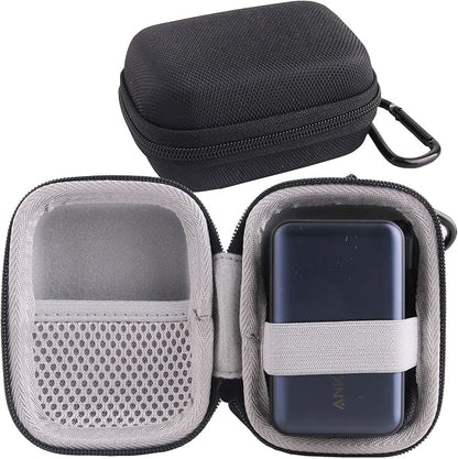 WERJIA Travel Hard Case for Anker Anker Nano Portable Charger, 10,000mAh 45W Max Compact Power Bank Case，for Anker A1638 Protective Cover，Case Only (Black)