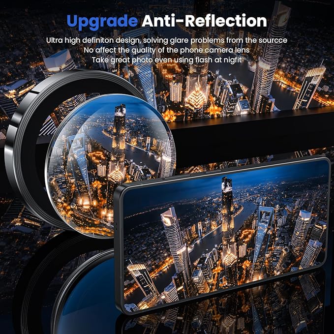 WSKEN for Samsung Galaxy S26 Ultra Camera Lens Protector - Ultra Thin Case Friendly, 9H Shatterproof Tempered Glass with Anti Scratch Metal Circle Camera Screen Protector Cover Accessories, Black