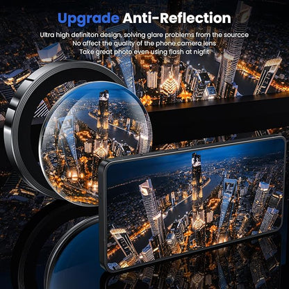 WSKEN for Samsung Galaxy S26 Ultra Camera Lens Protector - Ultra Thin Case Friendly, 9H Shatterproof Tempered Glass with Anti Scratch Metal Circle Camera Screen Protector Cover Accessories, Black
