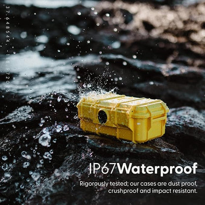 Evergreen 57 Waterproof Dry Box Protective Case - Travel Safe/Mil Spec/USA Made - for Cameras, Phones, Ammo Can, Camping, Hiking, Boating, Water Sports, Knives, & Survival (Black)