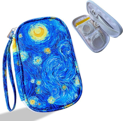 Electronics Organizer Travel Case, Cable Organizer Travel Essentials Tech Pouch,Suitable for Charger, Cable, Phone，Flash Drive,Starry Sky