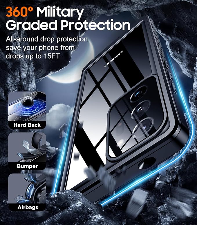 Temdan for Samsung Galaxy Note 20 Ultra Case Waterproof, [Military-Grade Drop Protection] [IP68 Underwater] Full Body Heavy Duty Rugged Shock-Proof Case for Note 20 Ultra 6.9''-Purple