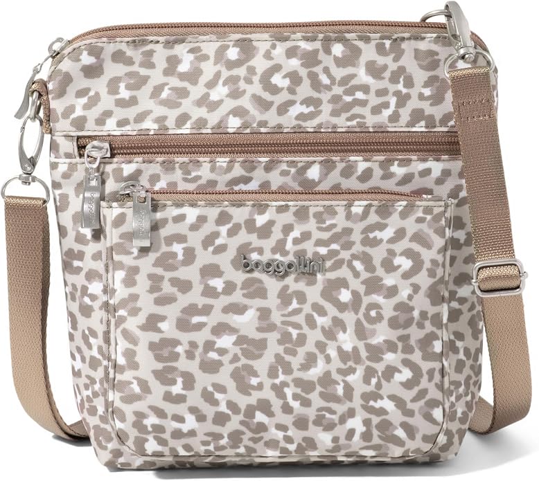 Baggallini Modern Pocket Crossbody Bag for Women, 8.5"x8.5" Handbag Purse with RFID, Lightweight Water-Resistant