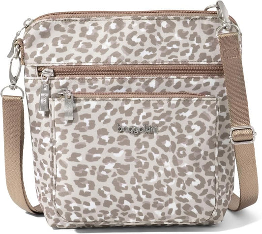 Baggallini Modern Pocket Crossbody Bag for Women, 8.5"x8.5" Handbag Purse with RFID, Lightweight Water-Resistant