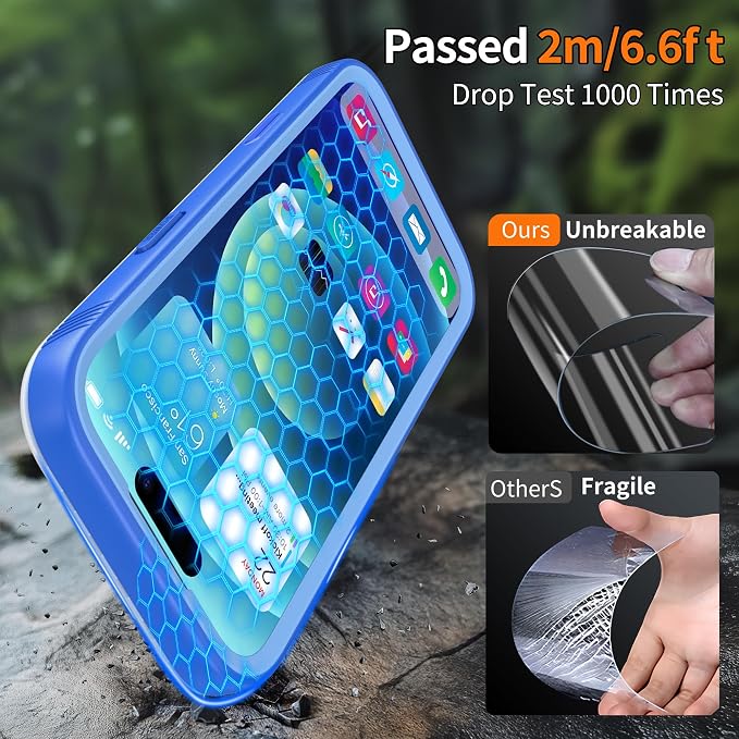 Cozycase TOP Waterproof Case for iPhone 17 - Military Heavy Duty 360 Shockproof Full Body with Screen Camera Protector Double IP68 Water Dust Drop Proof Hard Rugged Tough Bumper Front Back Slim Cover