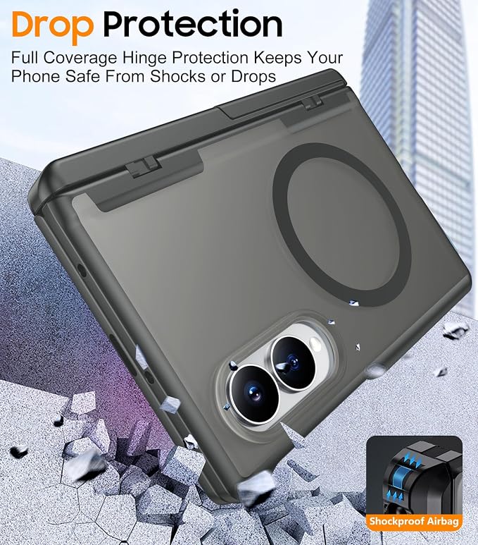 SPIDERCASE for Samsung Galaxy Z Fold 8 Case,Built-in [Screen Protector] [Hinge Protection] [Kickstand] Full Body Protective Phone Case for Galaxy Z Fold 8 - Gray