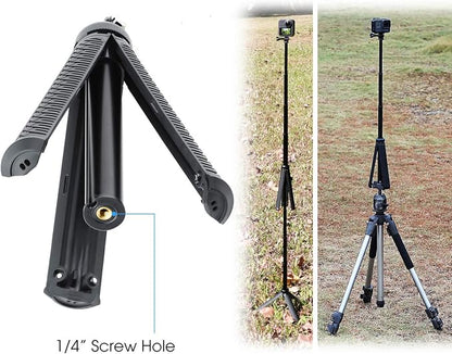 SOONSUN 3in1 Aluminum Waterproof Selfie Stick for GoPro Hero 13 12 11 10 9 8 7 6 5 4, Fusion, Max, Session, Insta360, AKASO, SJCAM, Osmo Action Camera - Extenbale Monopod Pole, Hand Grip, Tripod Stand