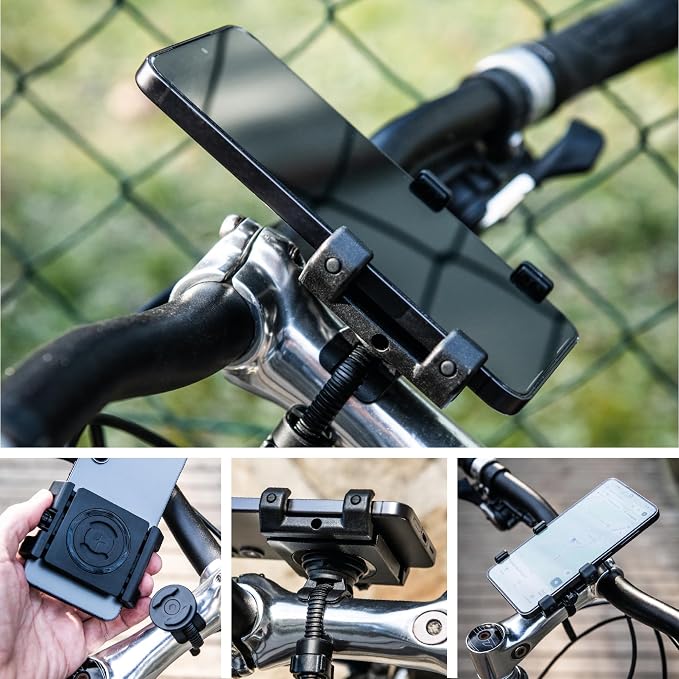 SP CONNECT Universal Bicycle Mobile Phone Holder - Smartphone Bracket Mount for Mountain & Road Bikes - Patented Twist Lock, Strong Clamp-Grip - for 58-85mm Wide Devices - Cycling, Riding Accessories