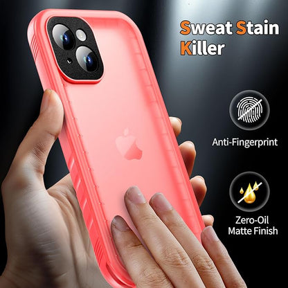 Cozycase Compatible with iPhone 14 Plus Waterproof Case - Full Body Shockproof Dustproof Dropproof Built in Screen Protector Rugged Waterproof Case for iPhone 14 Plus 6.7 Inch Pink
