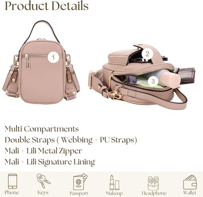Mali+Lili Gail Vegan Leather Multi Compartment Crossbody Bag