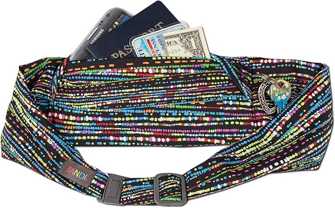 BANDI Running Belt for Women & Men – USA Made No-Bounce Adjustable Waist Pack & Secure Fanny Pack – Fits All Phones, Gels & Essentials – Zipper-Free, Medical Device Friendly