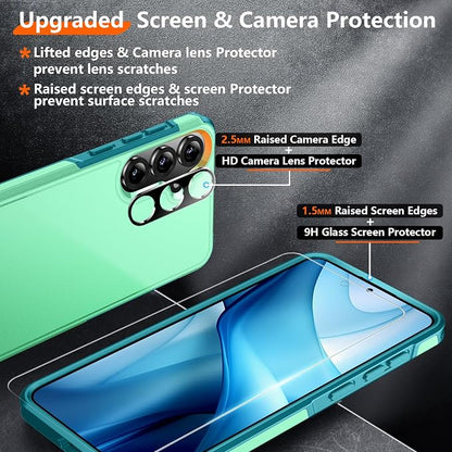 Red2Fire for Samsung Galaxy S25 Case, [Military Grade Drop Protection] Heavy Duty Full Body Shockproof Protection Non-Slip Phone Case for S25 Case 6.2 inch,Light Green