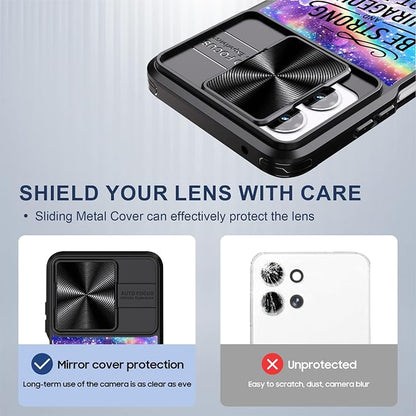 for Motorola Moto G Power 5G 2025 Case with Rainbow Bible Verses, Metal Slide Camera Cover, Screen Protector, Anti-Peeping Privacy Safeguard, Camera Lens Protector Phone Case for Moto G Power 5G