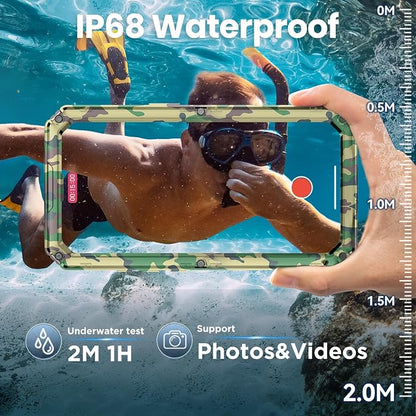Mitywah Waterproof Case for iPhone Air, Military Grade Rugged Metal Case with Built-in Screen Protector, Heavy Duty Full Body Shockproof Protective Cover for 17 Air 6.5 inch, Camouflage