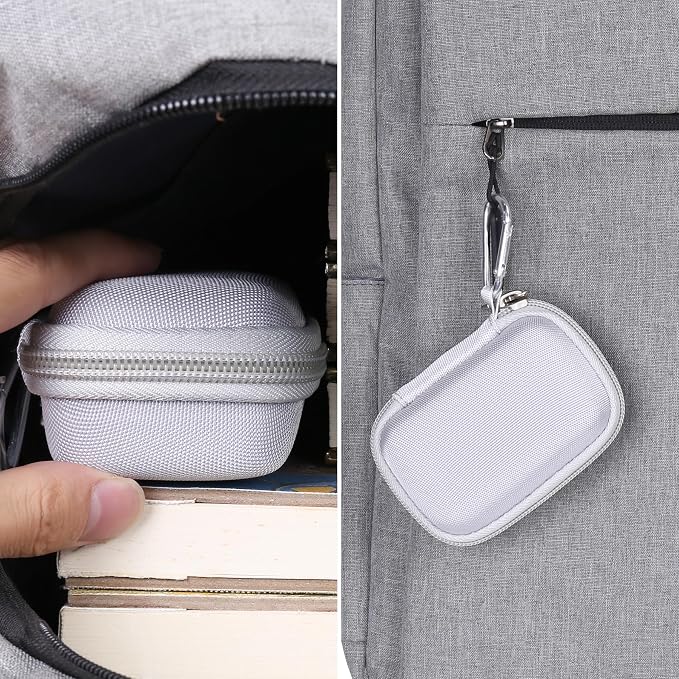khanka Hard Travel Case with Anker 621 Nano Power Bank,5,000mAh Portable Charger,Case Only (White)