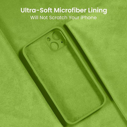 FireNova Designed for iPhone 15 Case, Silicone Upgraded [Camera Protection] Phone Case, Soft Anti-Scratch Microfiber Lining Inside, 6.1 inch, Sprout Green