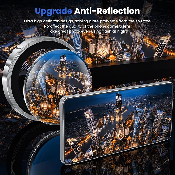 WSKEN for Samsung Galaxy S26 Ultra Camera Lens Protector - Ultra Thin Case Friendly, 9H Shatterproof Tempered Glass with Anti Scratch Metal Circle Camera Screen Protector Cover Accessories, Silver