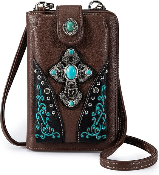 Montana West Small Crossbody Bags for Women Western Handbag with Cash Slots