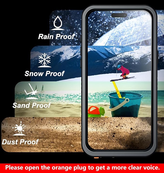 SPIDERCASE Magnetic for iPhone 17 Pro Max Case Waterproof, Built-in Screen & Camera Lens Protector[IP68 Underwater] [Military Grade Shockproof] Full Body Protection Phone Case, Black/Clear