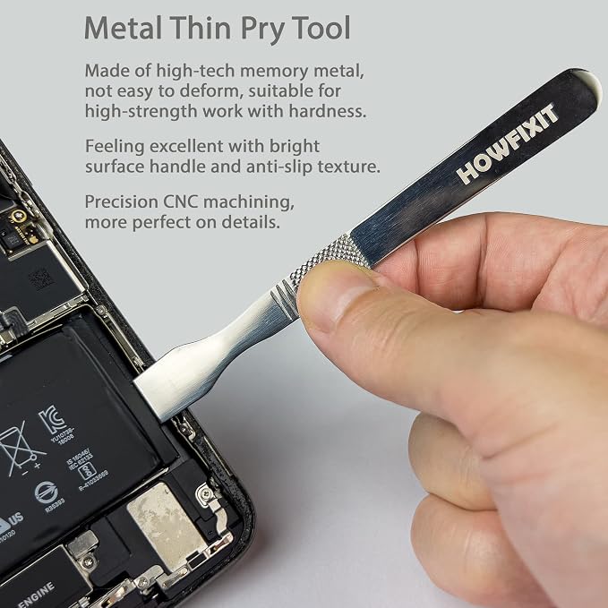 HowFixit Metal Spudger Set for Disassembling and Repairing Laptop, Cell Phone, Game Console, Tablet, Drone