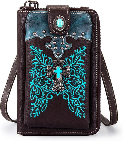 Montana West Small Crossbody Bags for Women Western Handbag with Cash Slots