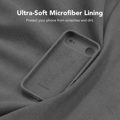 Magnetic for iPhone Air Case, Compatible with MagSafe, [Full Camera Protection][Screen Protector] Silicone Shockproof Protective Phone Case for iPhone 17 Air 6.5", Dark Gray
