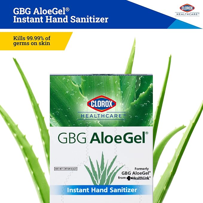 Clorox Healthcare GBG AloeGel Hand Sanitizer Refill Bag in a Box - Moisturizing Hand Sanitizer Gel with Aloe Vera and Vitamin E - Gel Soothes & Moisturizes Hands - For Use With Dispenser, 27 Fl Oz