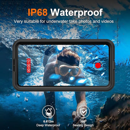 GOLDJU for Samsung Galaxy S26 Case Waterproof, Galaxy S26 Case with Built-in Screen & Lens Protector, Shockproof Full Body Protection Phone Case, Compatible with MagSafe/Wireless Charging, Black