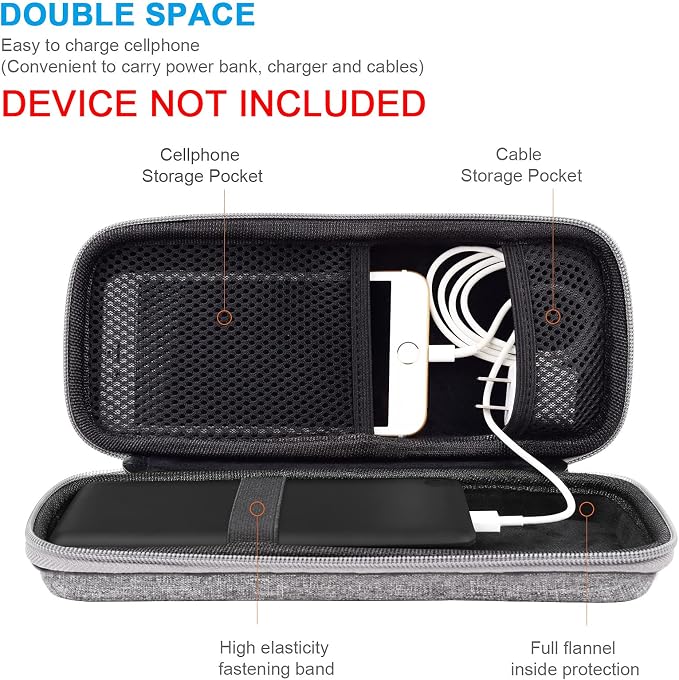 SKYNEW Powerbank Hard Travel Case Compatible RAV Power 26800/20100/20000mAh, Anker Power Core 26800mAh/ PowerCore +26800mAh, ROMOSS 30000mAh, Miady Charger, Ekrist, Lab599 Tx500 Radio(Light Grey)