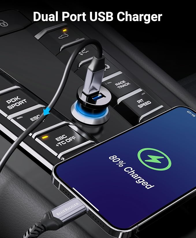 Kinivo BTC480 Aux Car Adapter (Bluetooth Car Kit with 3.5mm Port, Dual Phone Connection, Magnetic Mount, Dual-Port USB Charger, BT Wireless Reciever) Plug & Play for Hands-Free Calls, Stereo Audio