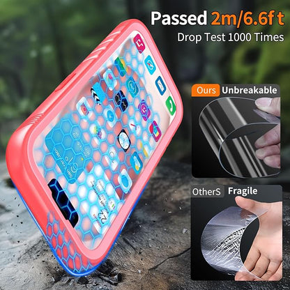 Cozycase Compatible with iPhone 14 Waterproof Case - Full Body Shockproof Dustproof Dropproof Built in Screen Protector Rugged Waterproof Case for iPhone 14 6.1 Inch Pink