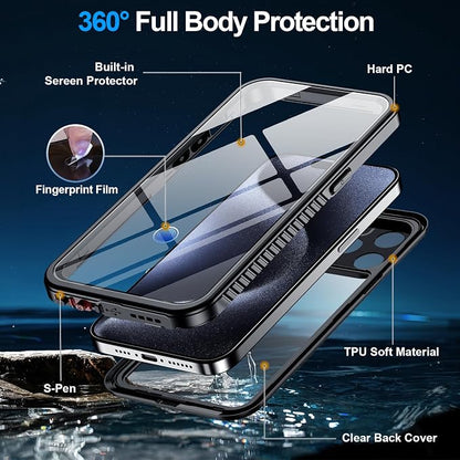 MOZOTER for iPhone 15 Pro Case Waterproof,[IPX8 Underwater Case][Full Body Shockproof & Military Dropproof] Clear Sound Quality Built-in Screen Protector for iPhone 15 Pro 6.1 inch-Black