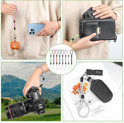 FrgKbTm Hand Wrist Strap Lanyard, Adjustable Nylon Colorful for Mobile Phone, Camara, USB Flash Drive, ID Name Tag Badge