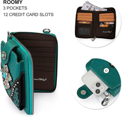 Montana West Small Crossbody Bags for Women Western Handbag with Cash Slots